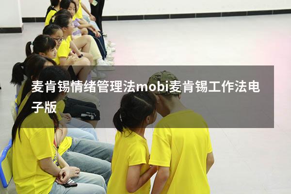 麦肯锡情绪管理法 mobi（麦肯锡工作法电子版）